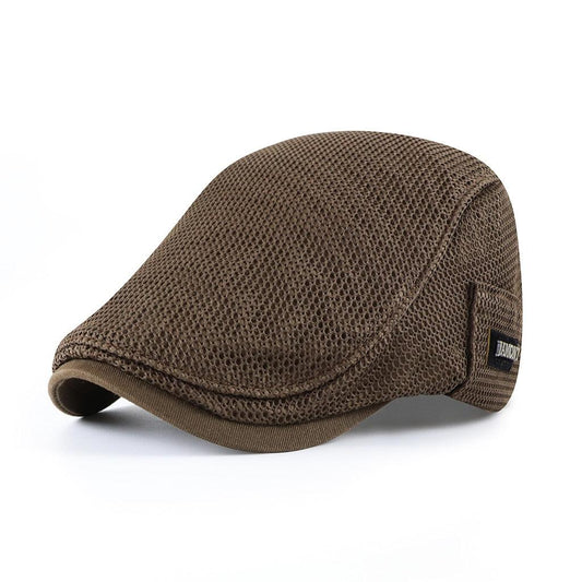 Wearclo | Men's Mesh Flat Cap Breathable Driver Hat