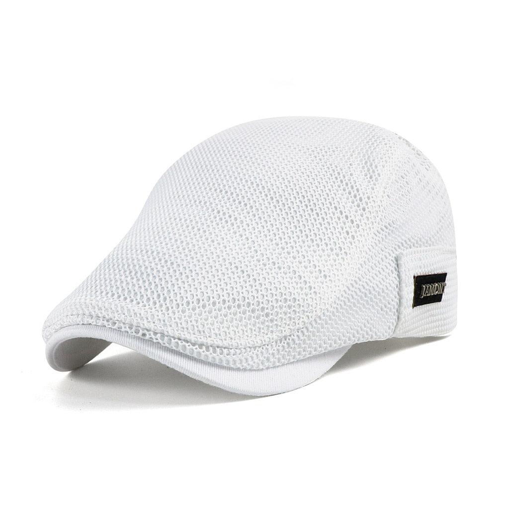 Wearclo | Men's Mesh Flat Cap Breathable Driver Hat