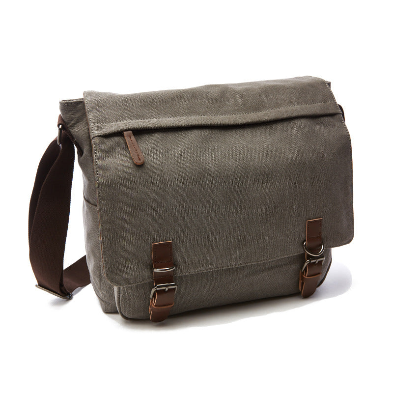 Wearclo | Men's Messenger Bag with Buckle Flap