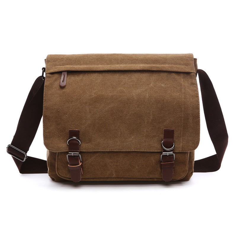Wearclo | Men's Messenger Bag with Buckle Flap