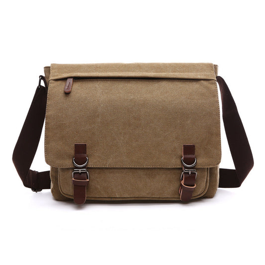 Wearclo | Men's Messenger Bag with Buckle Flap