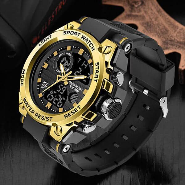 Wearclo | Men’s Military Watch with Analog Digital Display and Features
