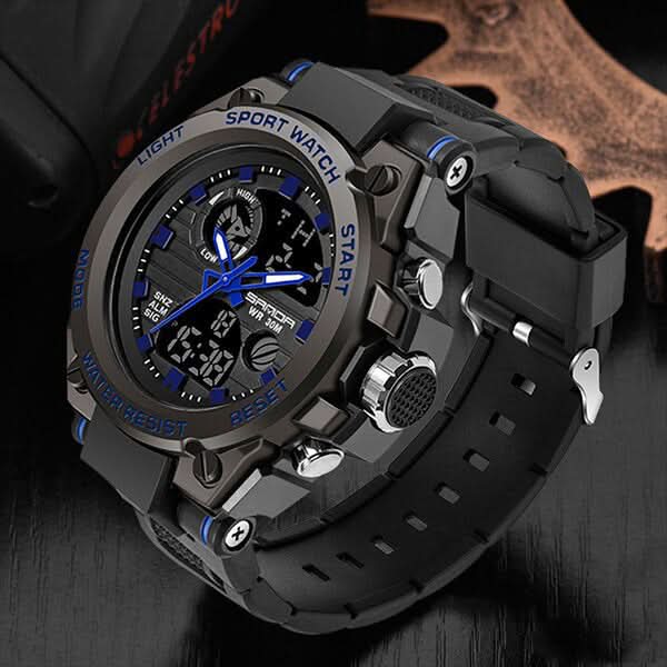 Wearclo | Men’s Military Watch with Analog Digital Display and Features