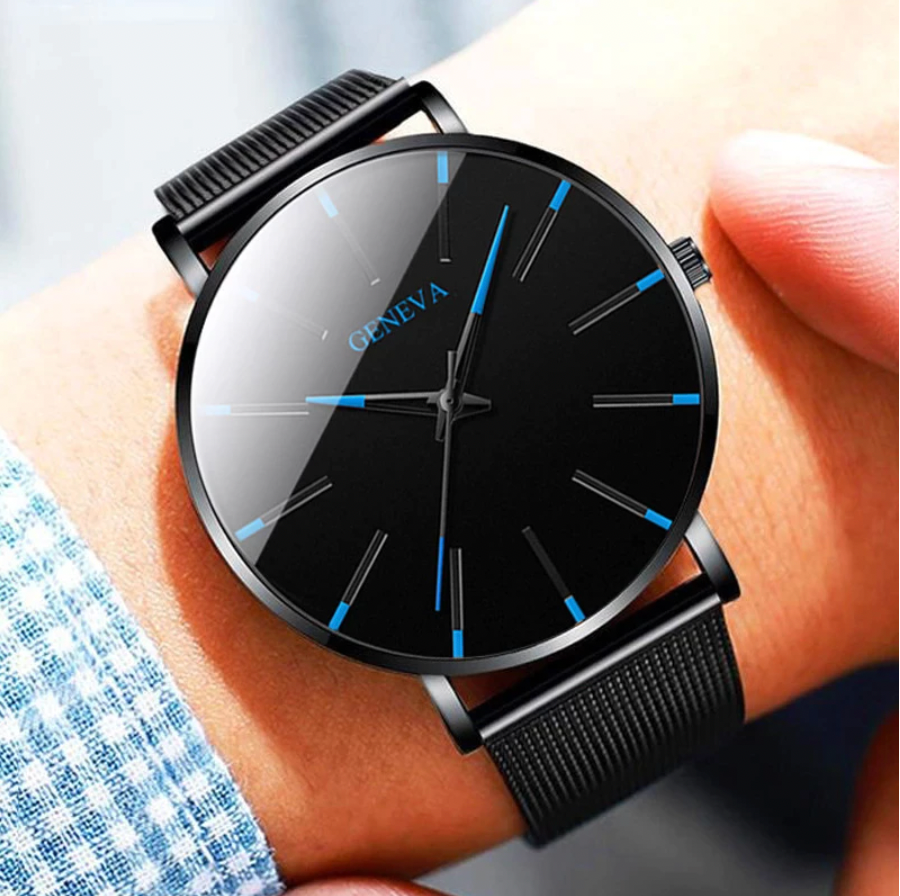Wearclo | Men's Minimalist Mesh Band Watch