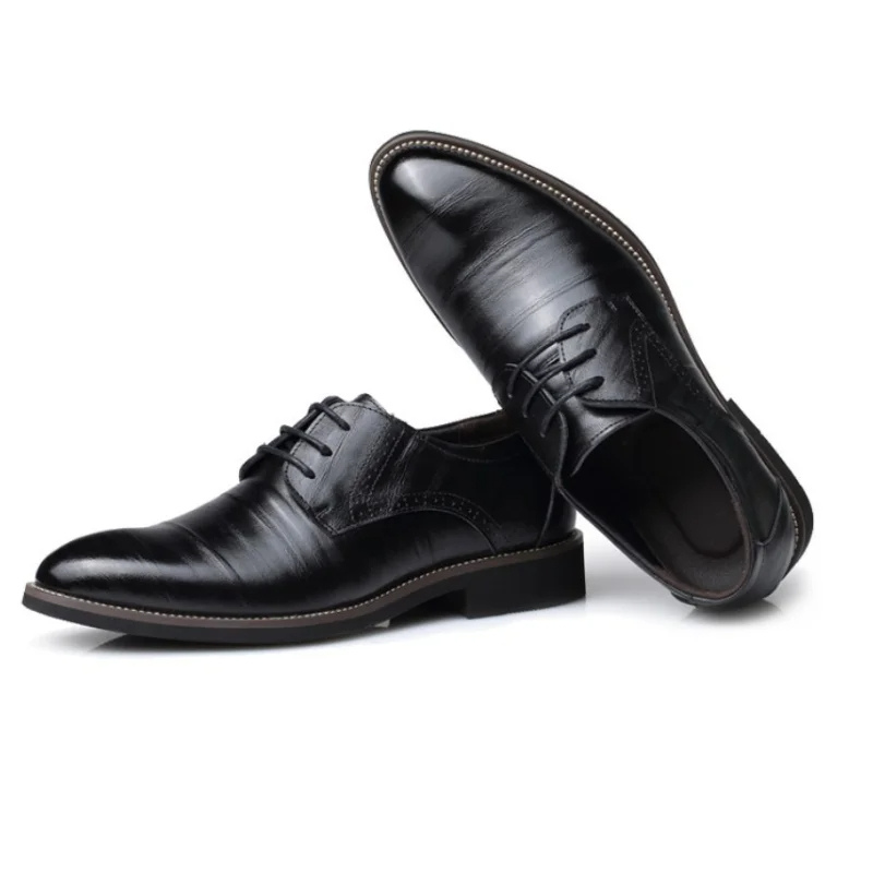 Wearclo | Men's Oxford Dress Shoes with Cap Toe Detailing
