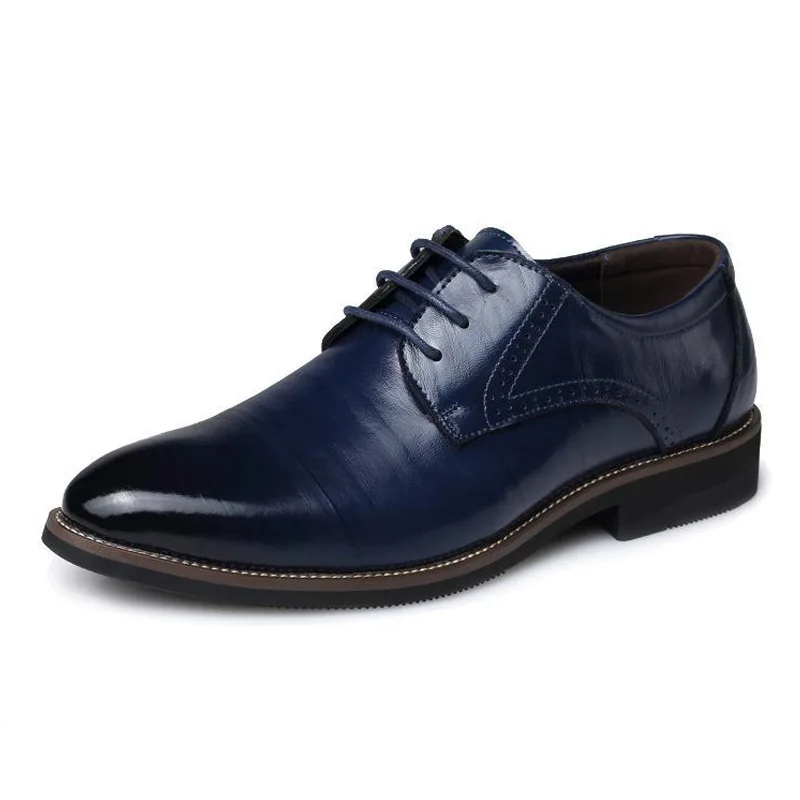 Wearclo | Men's Oxford Dress Shoes with Cap Toe Detailing