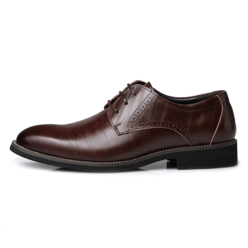 Wearclo | Men's Oxford Dress Shoes with Cap Toe Detailing