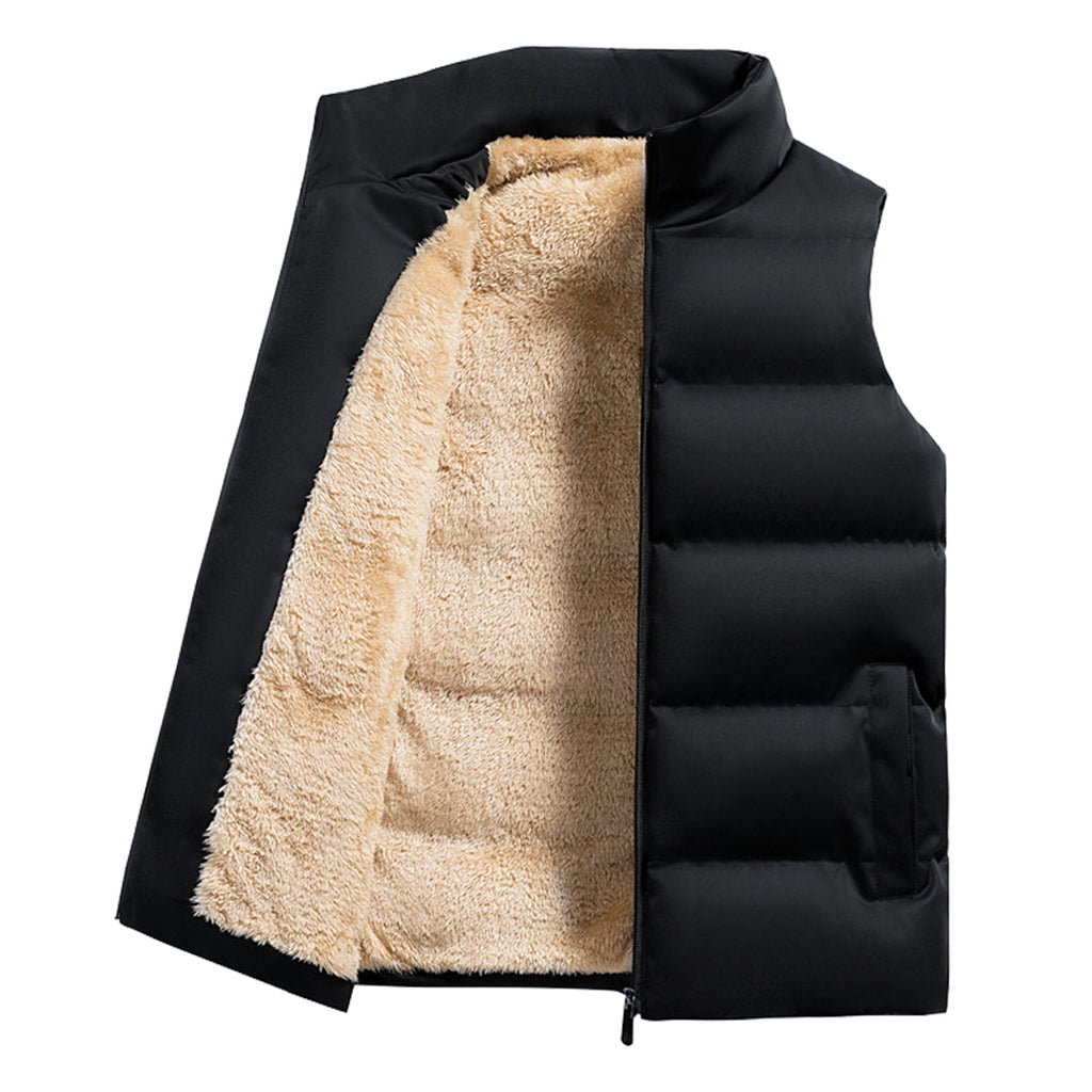 Wearclo | Men's Padded Gilet With Shearling Lining