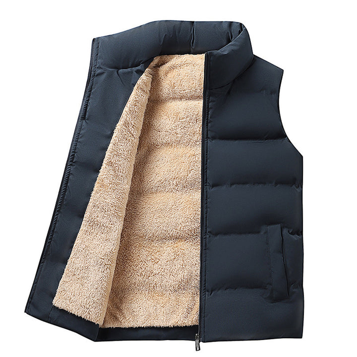 Wearclo | Men's Padded Gilet With Shearling Lining