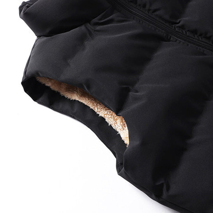 Wearclo | Men's Padded Gilet With Shearling Lining