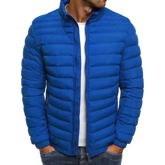 Wearclo | Men's Padded Jacket with Stand-Up Collar