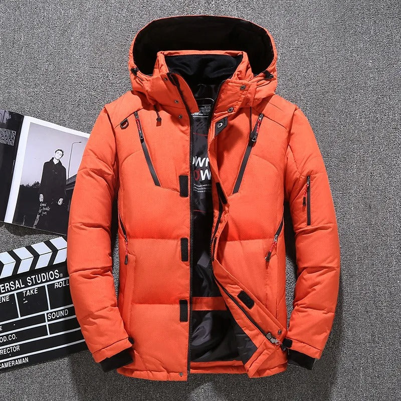 Wearclo | Men's Padded Winter Jacket with Hood