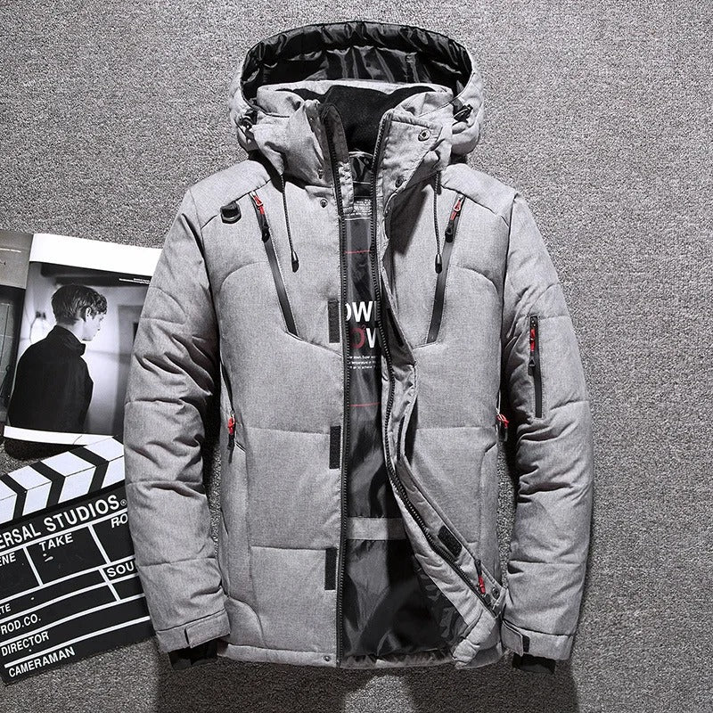 Wearclo | Men's Padded Winter Jacket with Hood