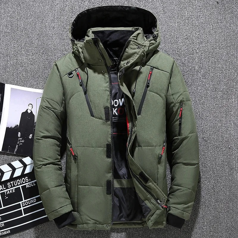 Wearclo | Men's Padded Winter Jacket with Hood