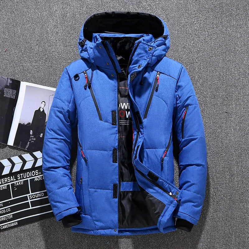 Wearclo | Men's Padded Winter Jacket with Hood