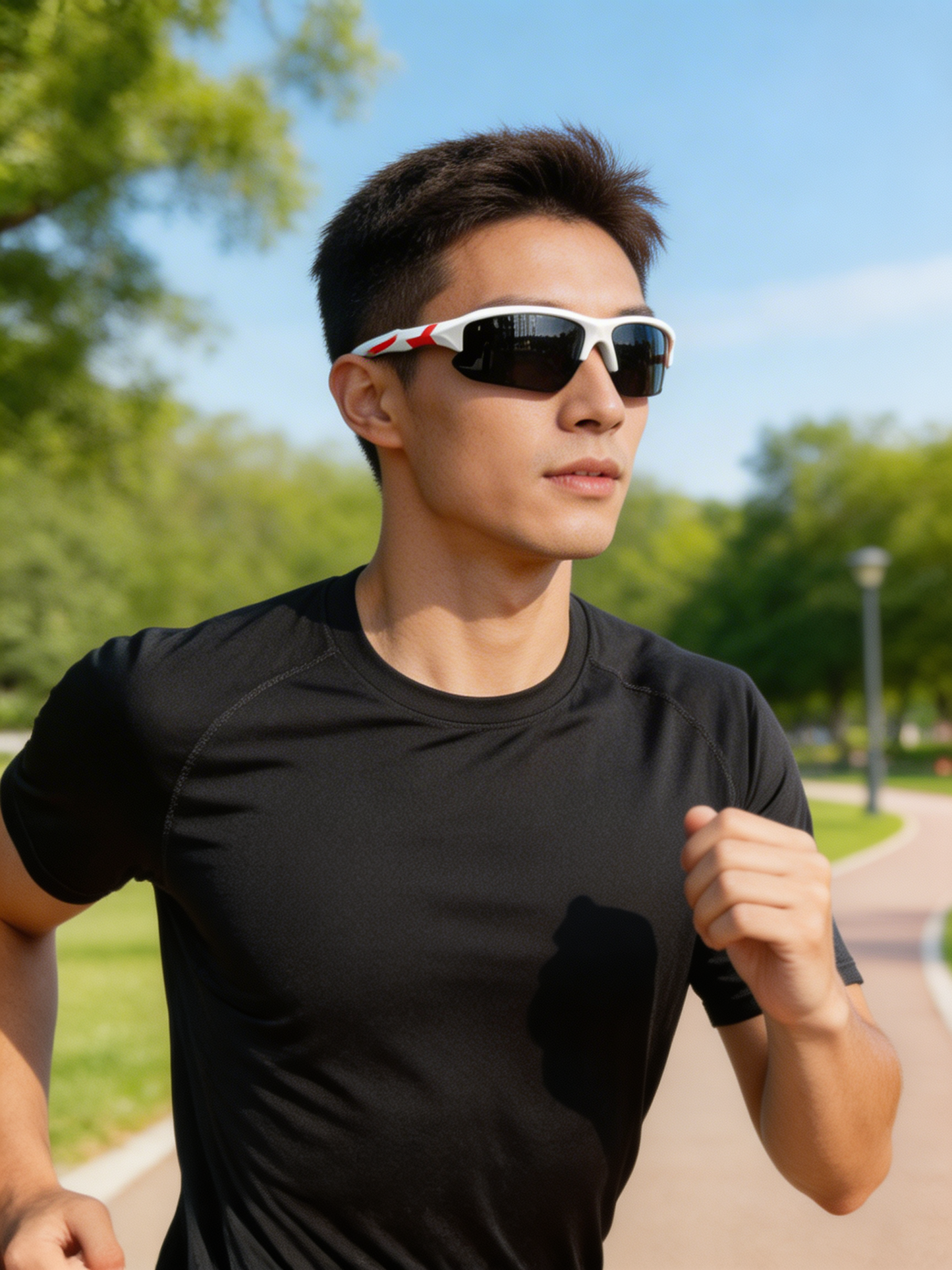 Wearclo | Men's Polarized Sports Sunglasses with Wrap-Around Frame