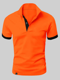 Men's Breathable Buttoned Polo Shirt
