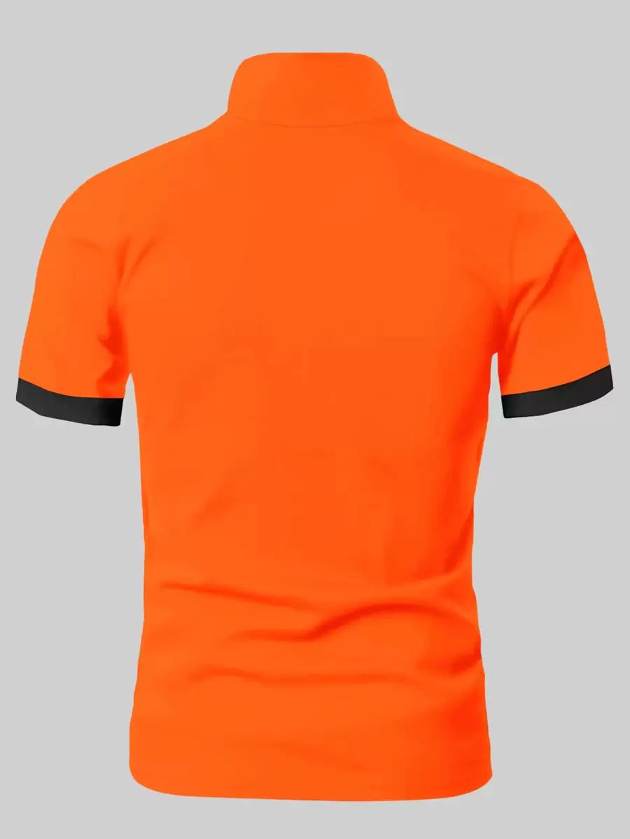 Wearclo | Men's Polo Shirt with Button Placket