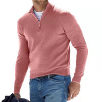 Men's Mock Neck Zip Sweater