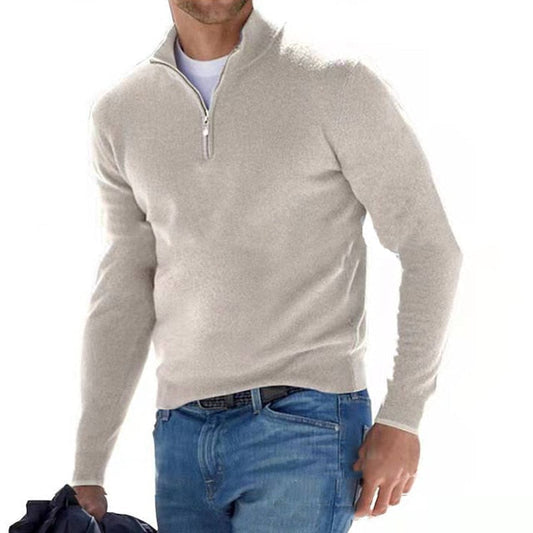 Wearclo | Men's Quarter-Zip Pullover Sweater