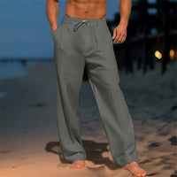 Wearclo | Men's Breathable Relaxed Fit Pleated Trousers