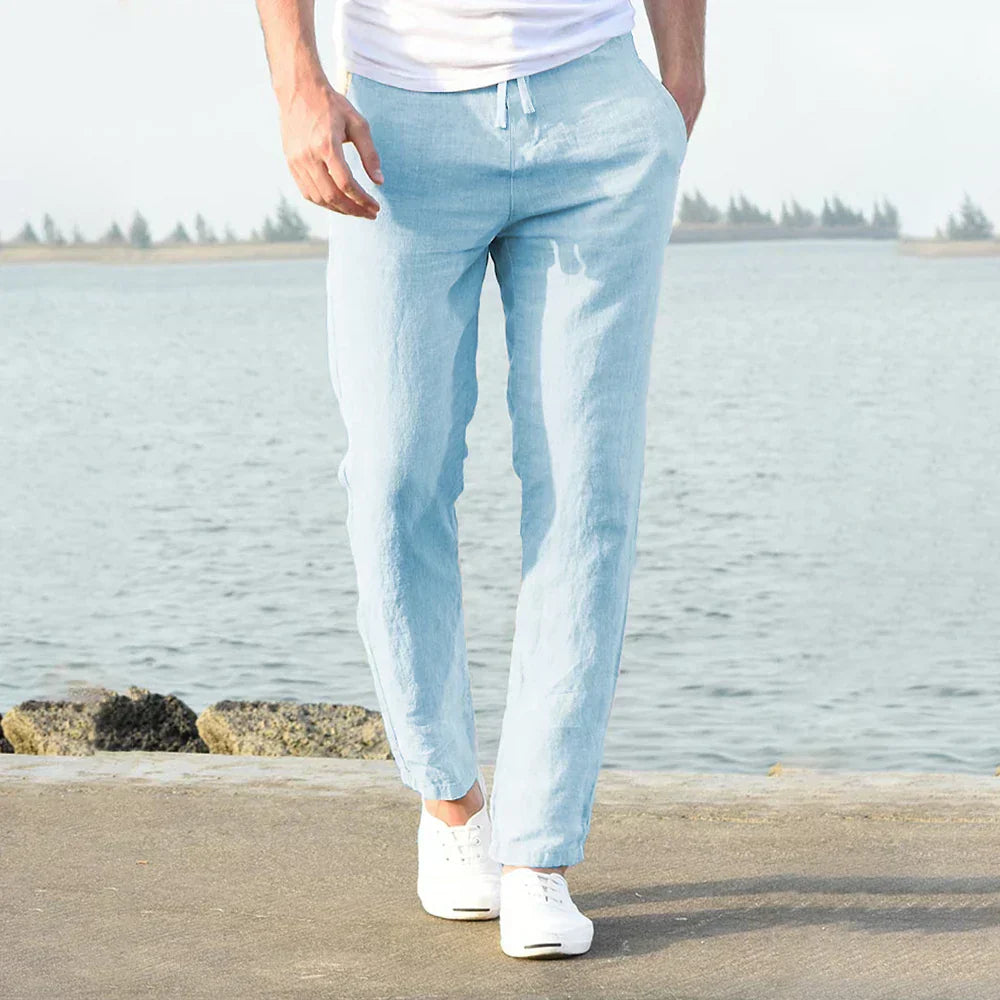 Wearclo | Men's Relaxed Fit Trousers Drawstring Waist