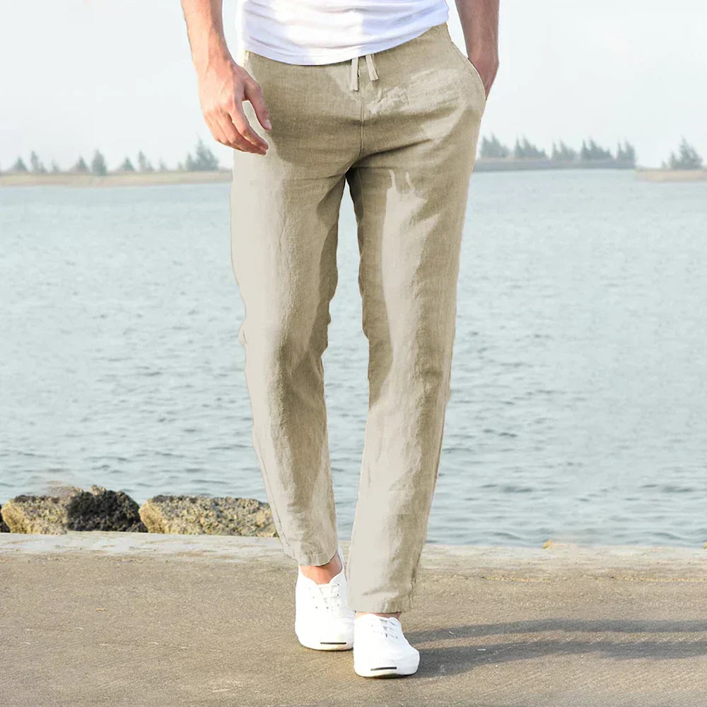 Wearclo | Men's Relaxed Fit Trousers Drawstring Waist