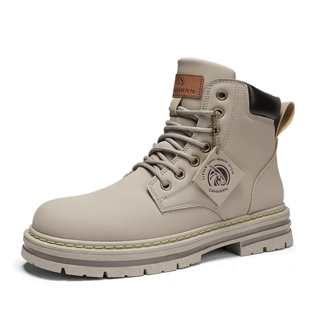 Wearclo | Men's Shoes with Laces | Comfortable Leather Shoes with Supportive Soles | Black