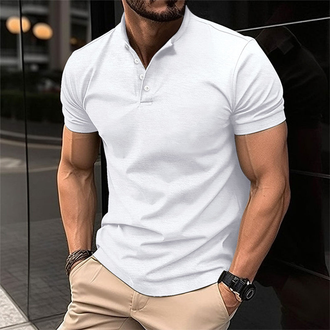 Wearclo | Men's Short Sleeve Henley Polo