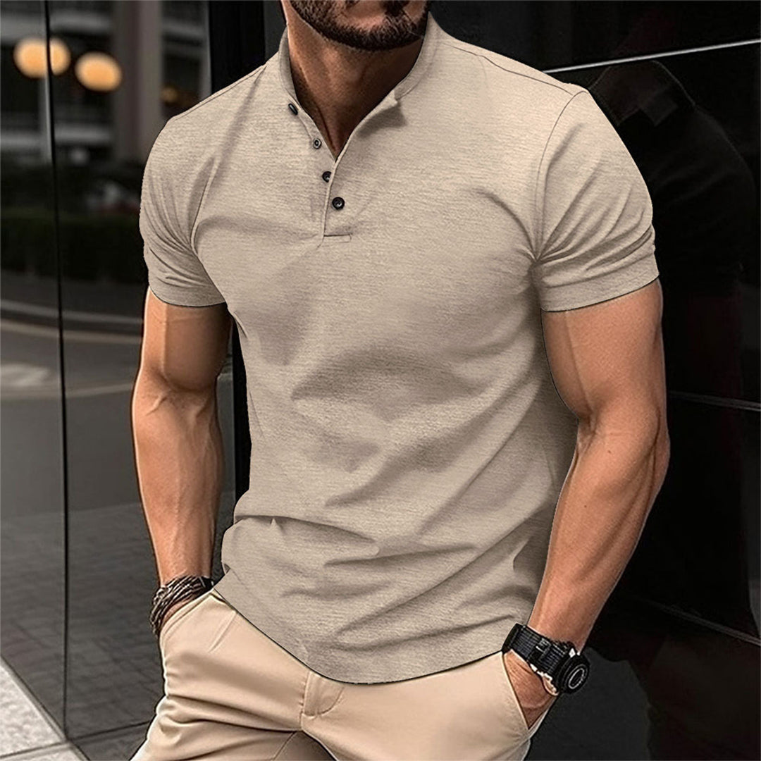 Wearclo | Men's Short Sleeve Henley Polo