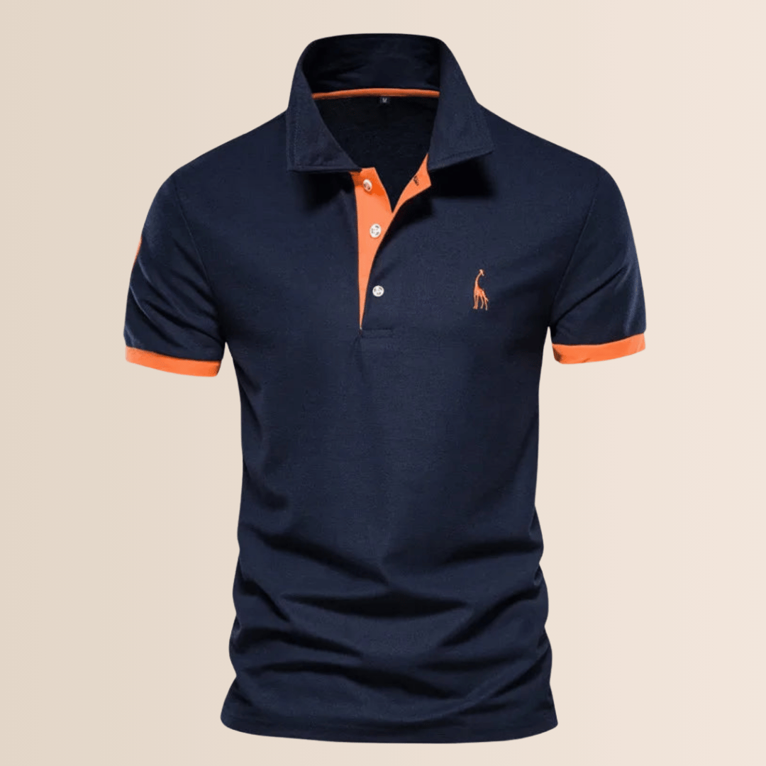 Wearclo | Men's Short Sleeve Polo Shirt with Contrast Collar