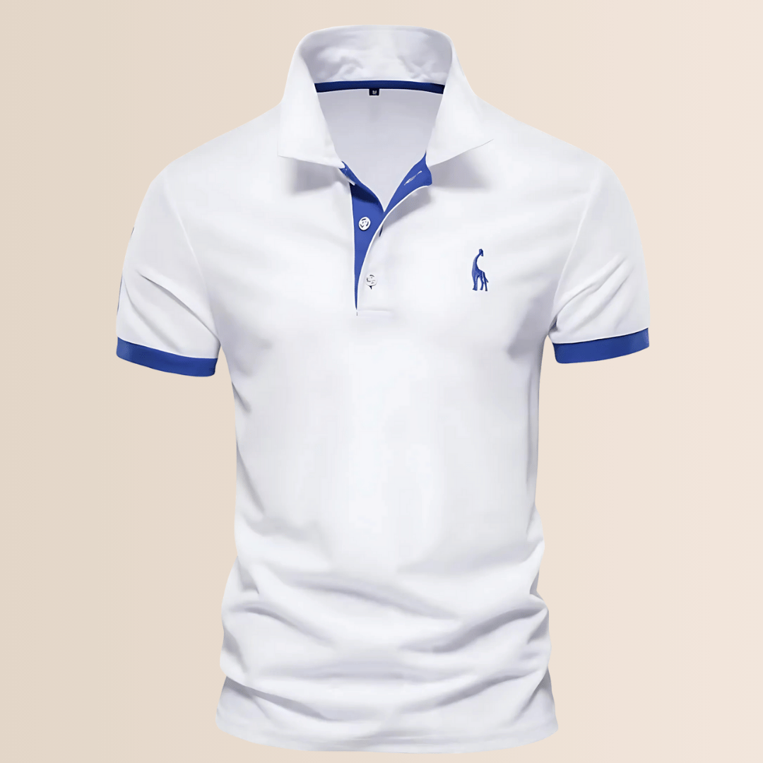 Wearclo | Men's Short Sleeve Polo Shirt with Contrast Collar