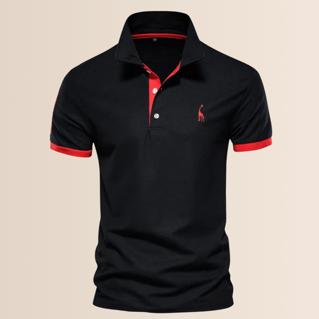 Wearclo | Men's Short Sleeve Polo Shirt with Contrast Collar