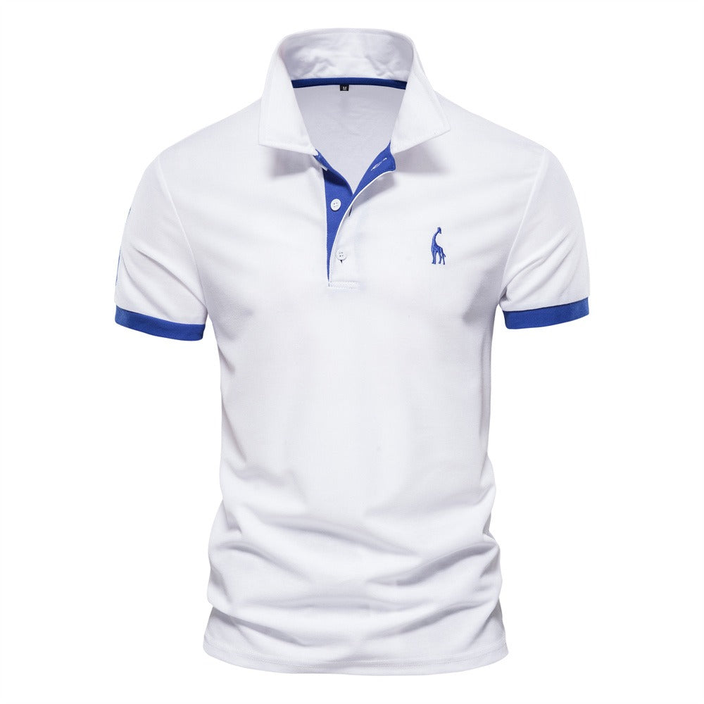 Wearclo | Men's Short Sleeve Polo Shirt with Contrasting Trim