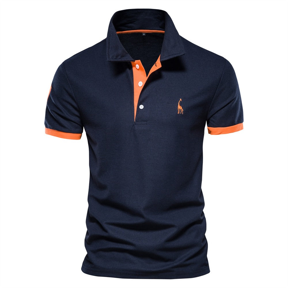 Wearclo | Men's Short Sleeve Polo Shirt with Contrasting Trim