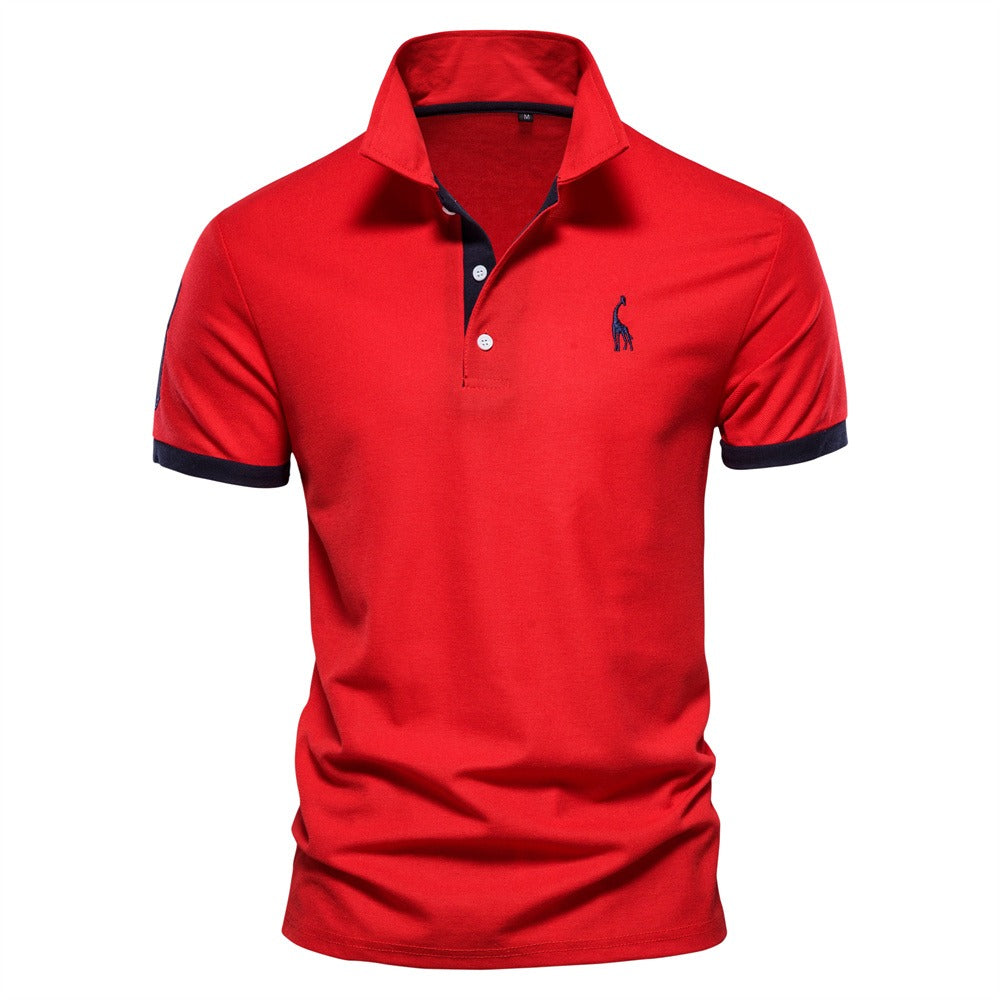 Wearclo | Men's Short Sleeve Polo Shirt with Contrasting Trim