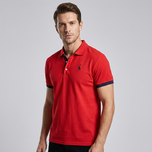 Wearclo | Men's Short Sleeve Polo Shirt with Contrasting Trim