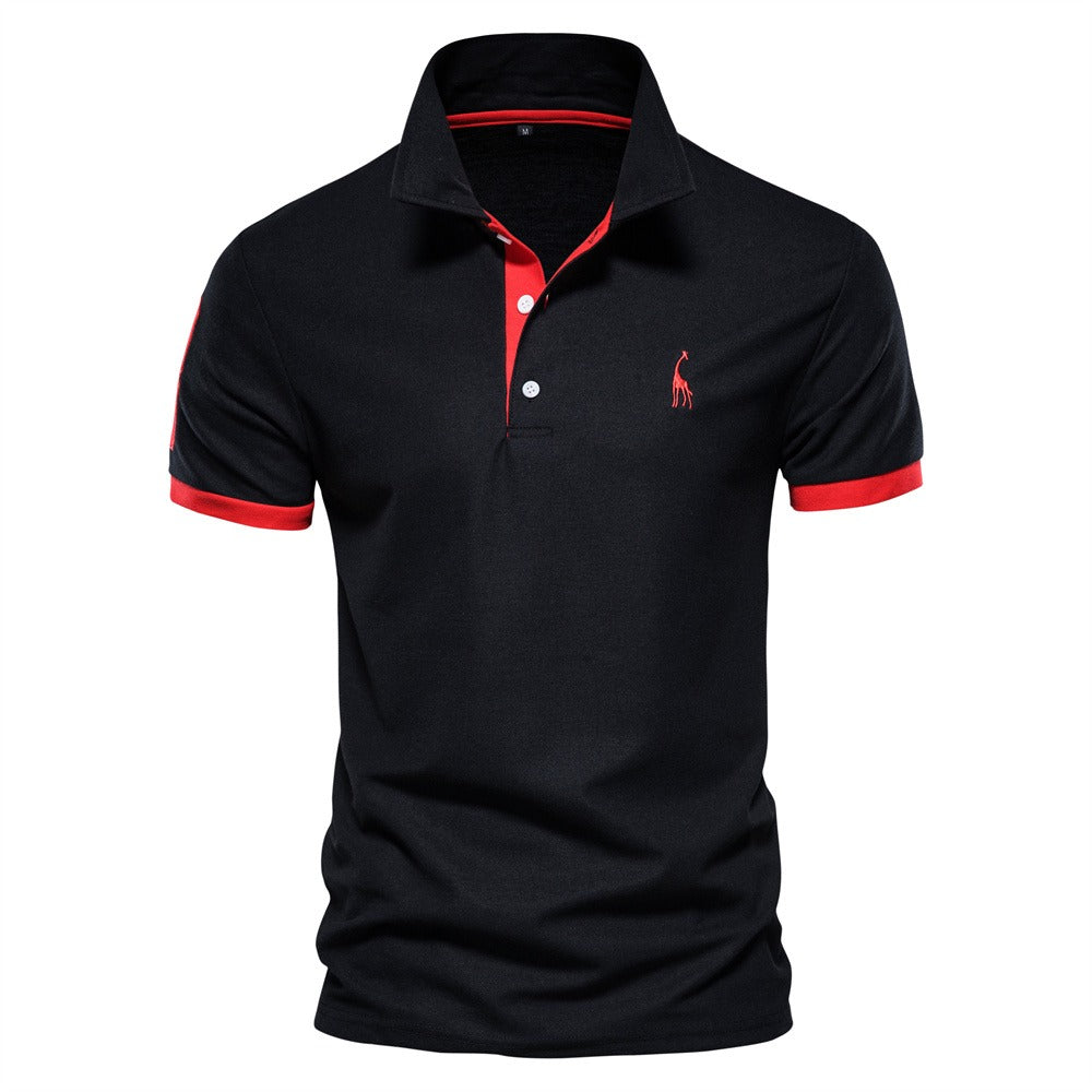 Wearclo | Men's Short Sleeve Polo Shirt with Contrasting Trim