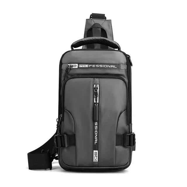 Wearclo | Men's Sling Bag Waterproof Anti-Theft USB Charging