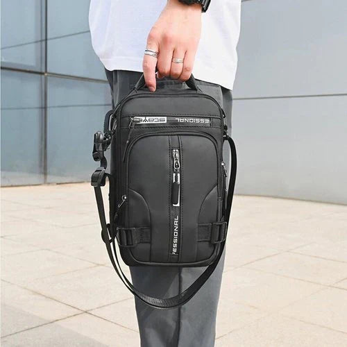 Wearclo | Men's Sling Bag Waterproof Anti-Theft USB Charging