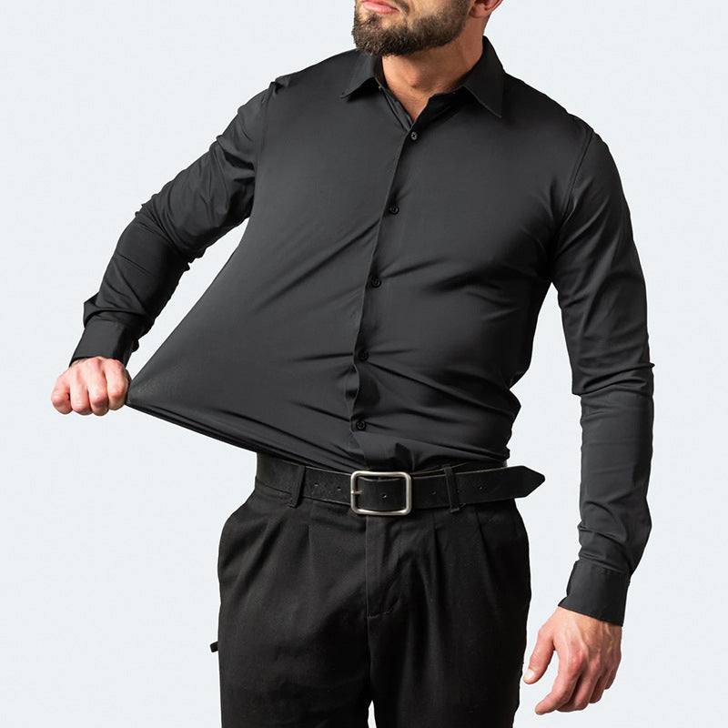 Wearclo | Men's Stretch Dress Shirt - Wrinkle Free