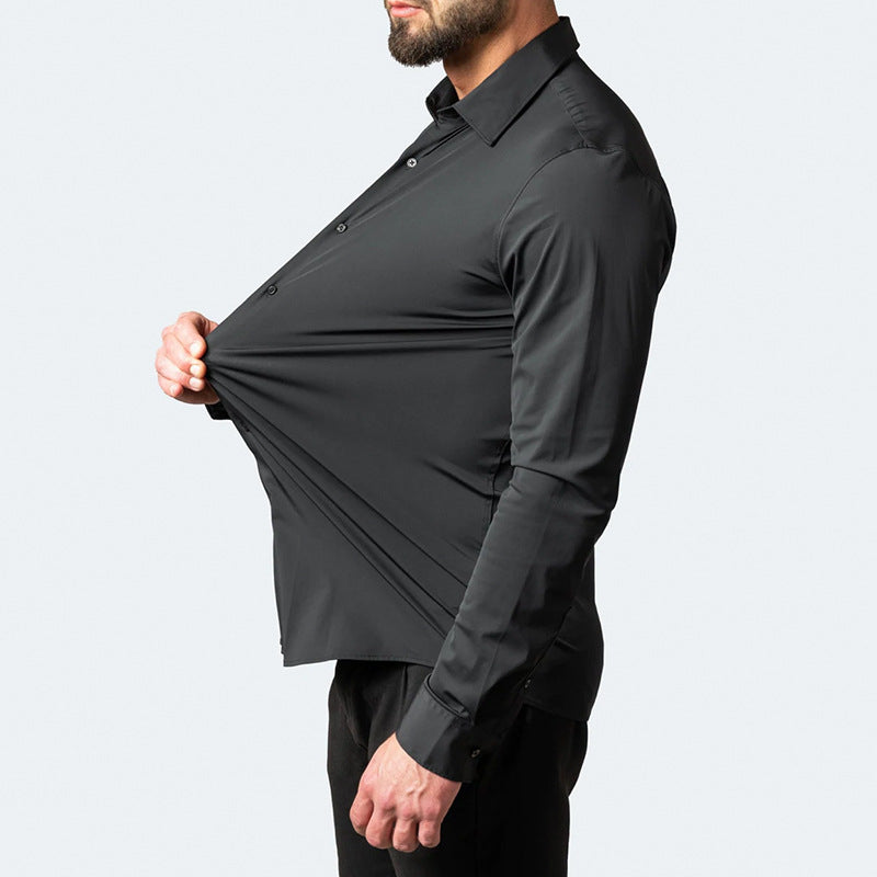 Wearclo | Men's Stretch Dress Shirt - Wrinkle Free