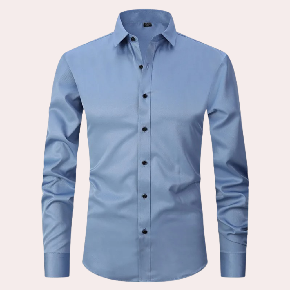 Wearclo | Men's Stretch Dress Shirt - Wrinkle-Resistant
