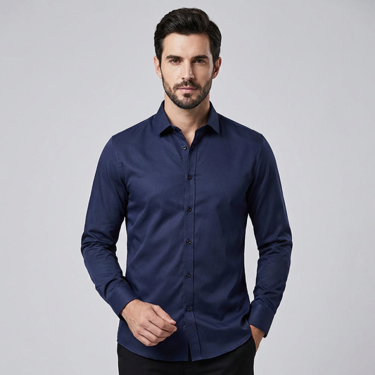 Wearclo | Men's Stretch Dress Shirt - Wrinkle-Resistant