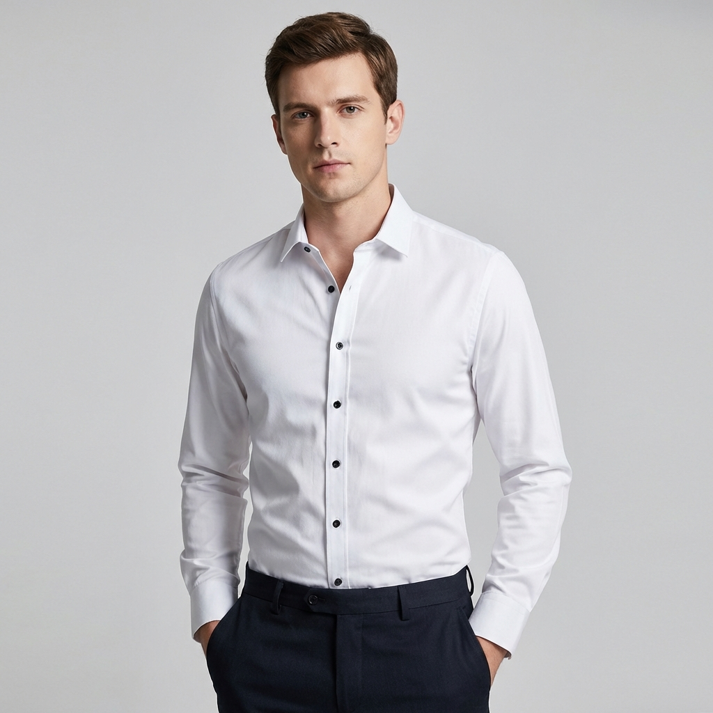 Wearclo | Men's Stretch Dress Shirt - Wrinkle-Resistant