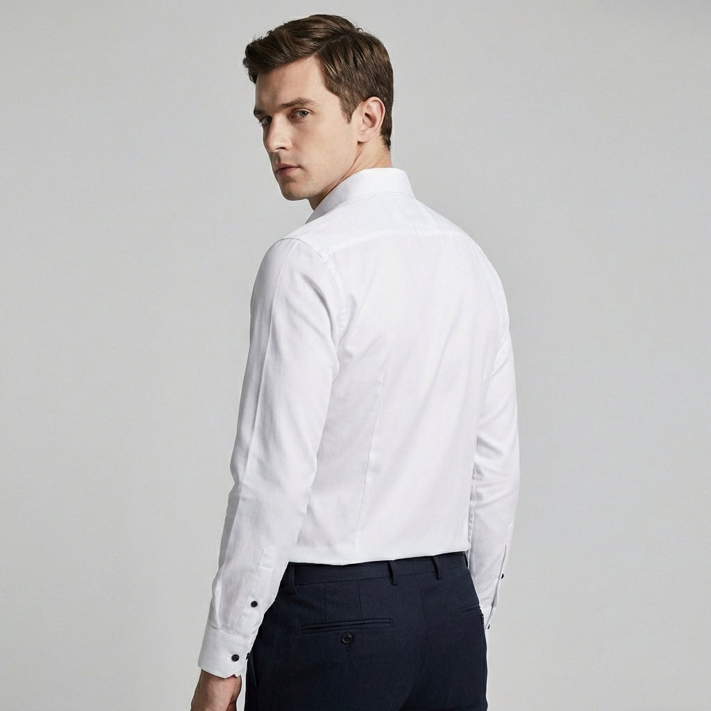 Wearclo | Men's Stretch Dress Shirt - Wrinkle-Resistant