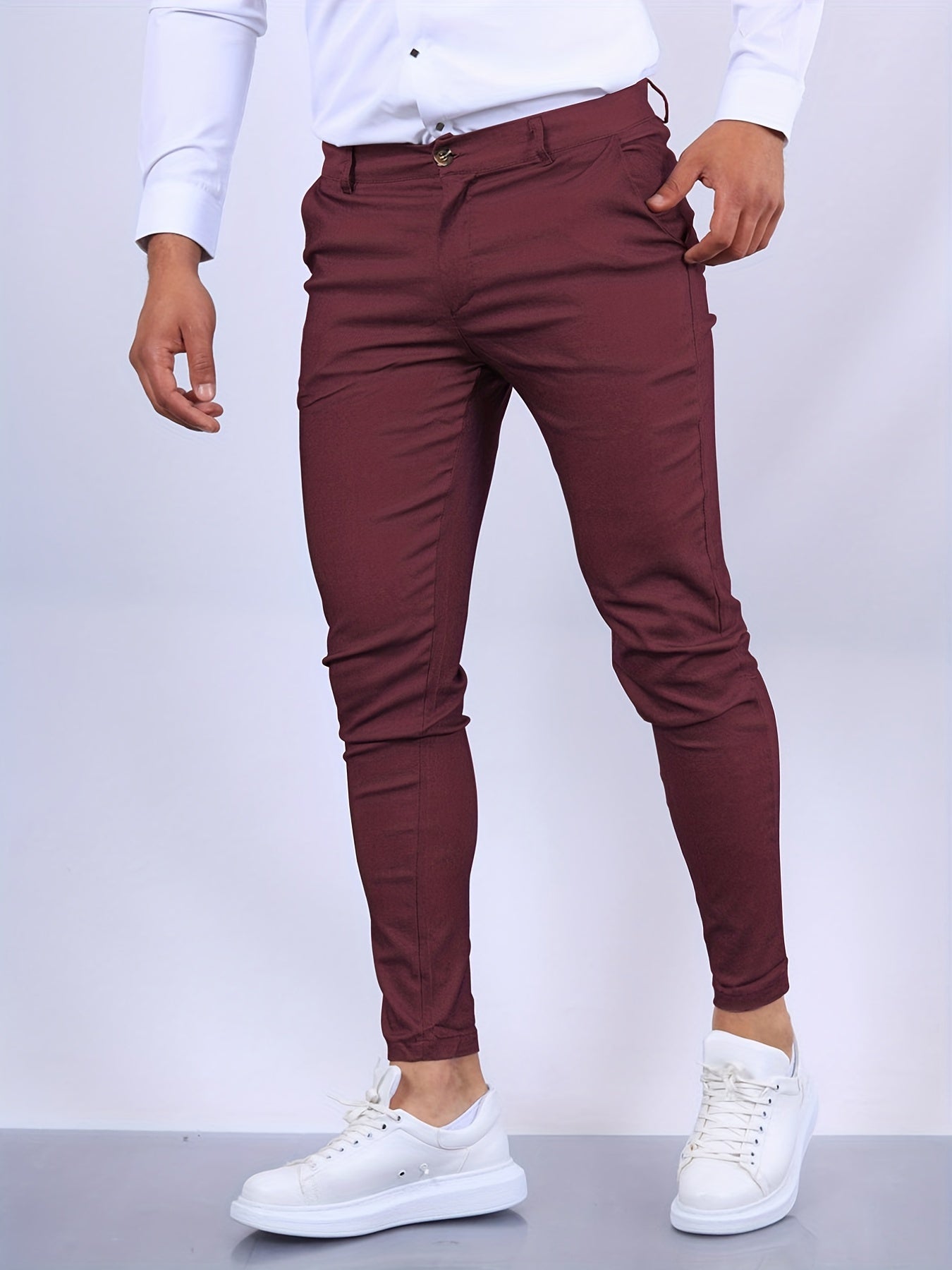 Wearclo | Men's Stretch Skinny Chinos