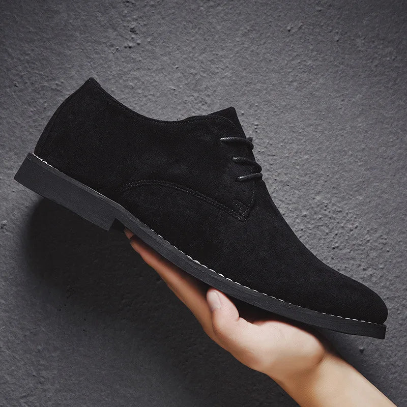 Wearclo | Men's Suede Derby Shoes
