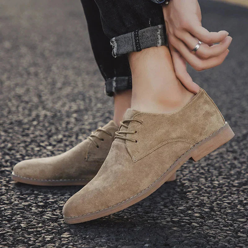 Wearclo | Men's Suede Derby Shoes