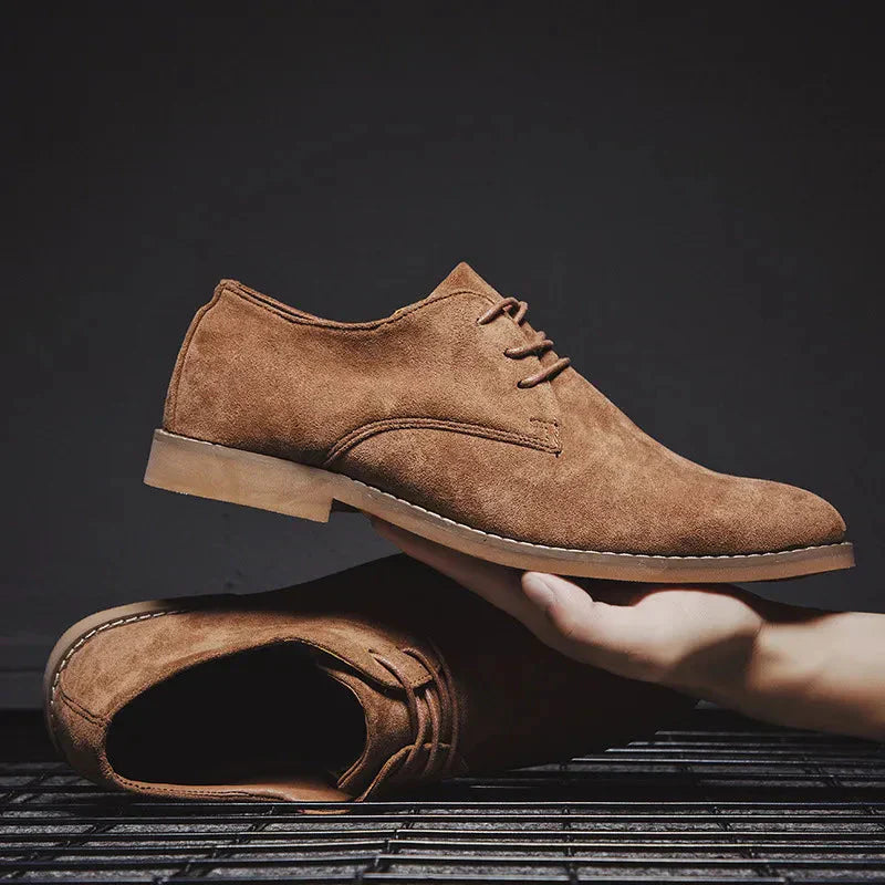 Wearclo | Men's Suede Derby Shoes